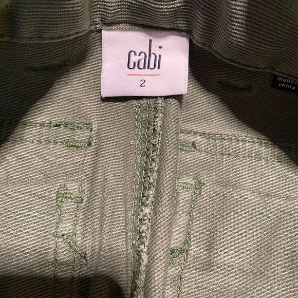 CABI WOMEN RIBBED SKINNY PANTS MOSS BROWN GREEN SIZE 2 - Picture 7 of 8